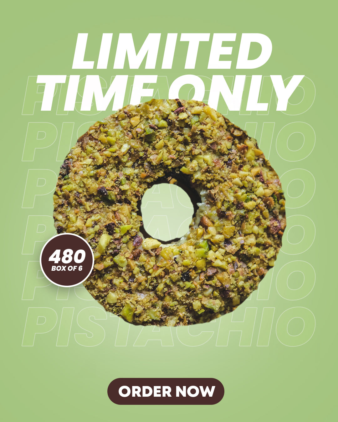 PROTEIN CHOCOLATE-PISTACHIO DONUTS