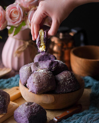 Keto Ube Cheese Pandesal